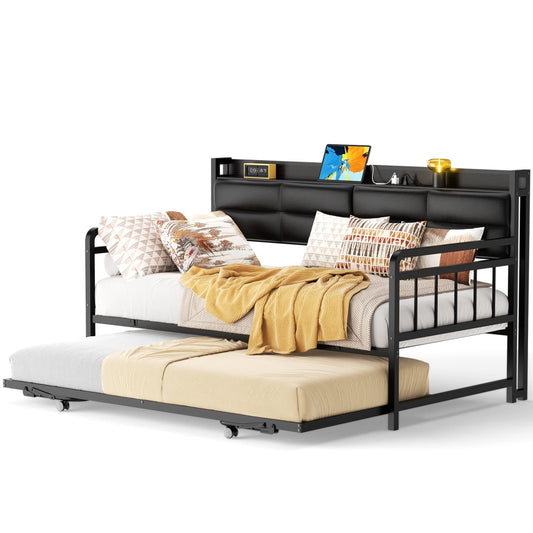 Daybed with Trundle and Charging Station