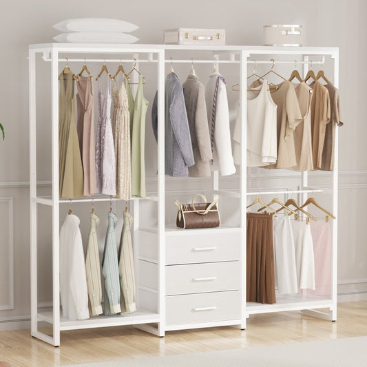 Clothing Rack with Fabric Drawers, Freestanding Closet Organizer
