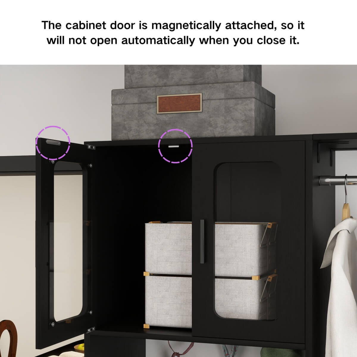 41-120 Inch Adjustable Closet System with 4 Drawers and 2 Storage Cabinets, Set of 2