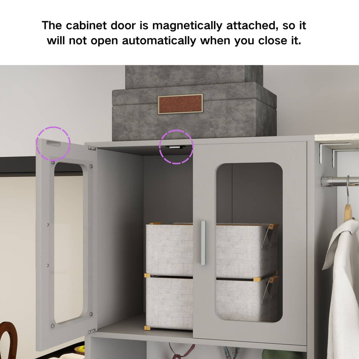 41-120 Inch Adjustable Closet System with 4 Drawers and 2 Storage Cabinets, Set of 2