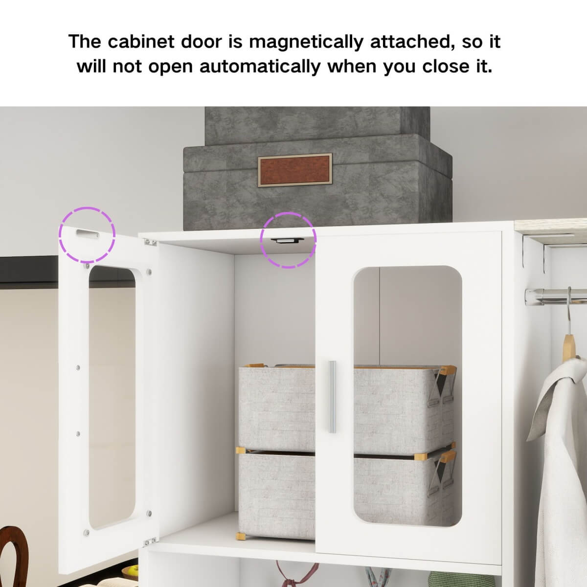 41-120 Inch Adjustable Closet System with 4 Drawers and 2 Storage Cabinets, Set of 2