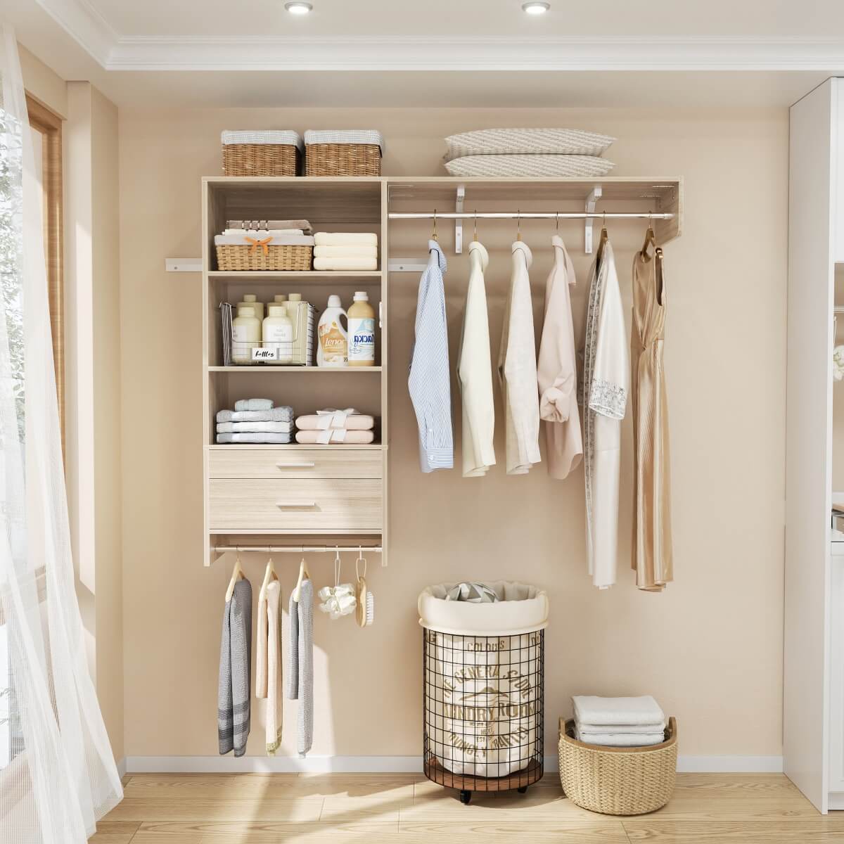 60'' Wide Laundry Wall Cabinet with 2 Drawers