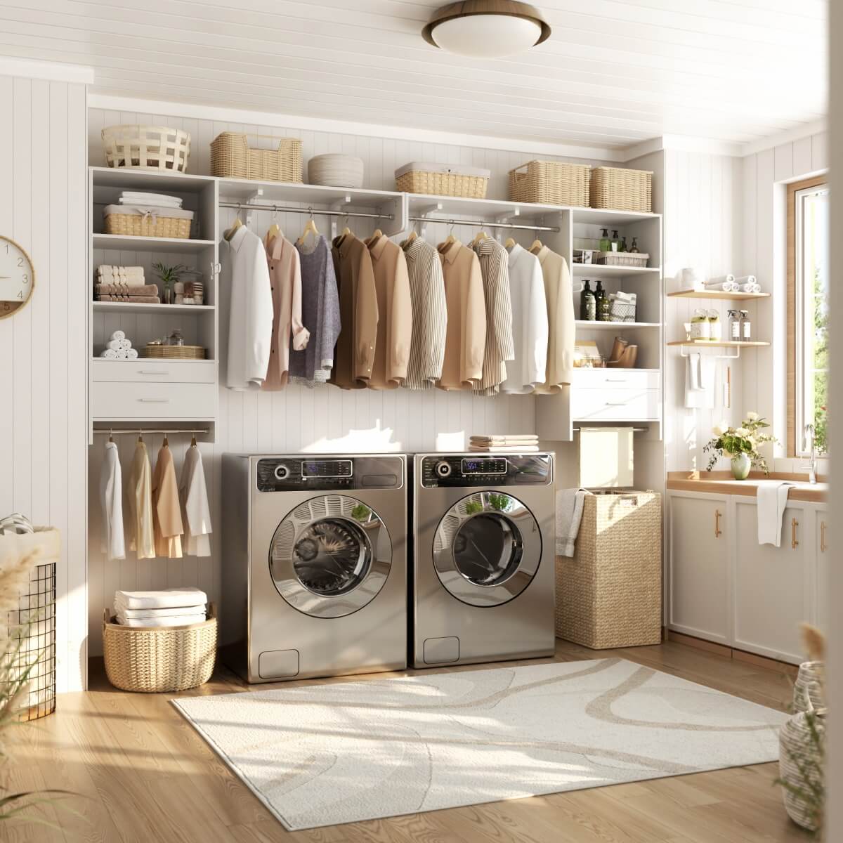 60'' Wide Laundry Wall Cabinet with 2 Drawers