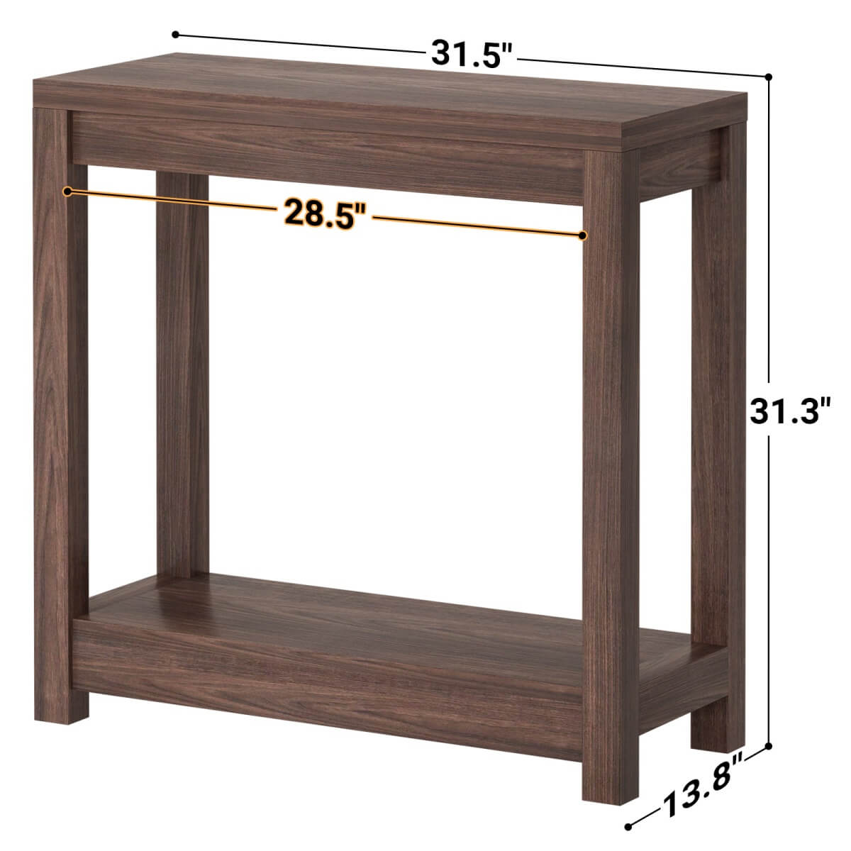 32 Inch Small Farmhouse Wood Narrow Console Table