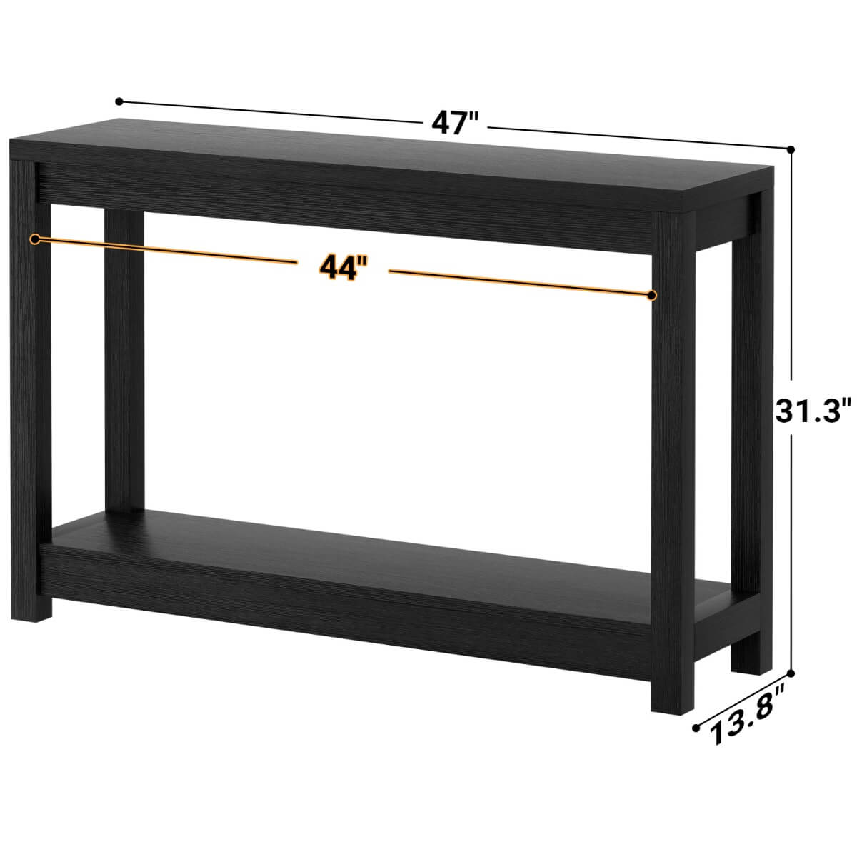47" Farmhouse Wood Narrow Console Table for Entryway