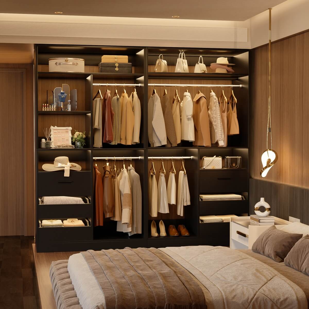 72 Inch Walk In Closet Organizer System with 2 Sets