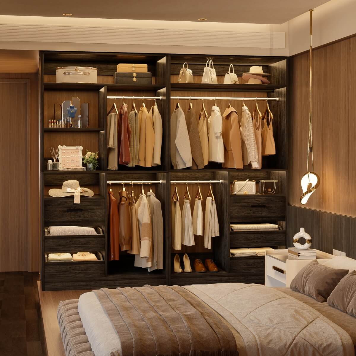 72 Inch Walk In Closet Organizer System with 2 Sets