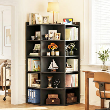 5-tier Modern Bookshelf, Storage Bookcase