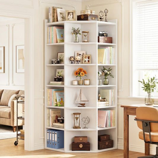 6-tier Modern Bookshelf, Storage Bookcase