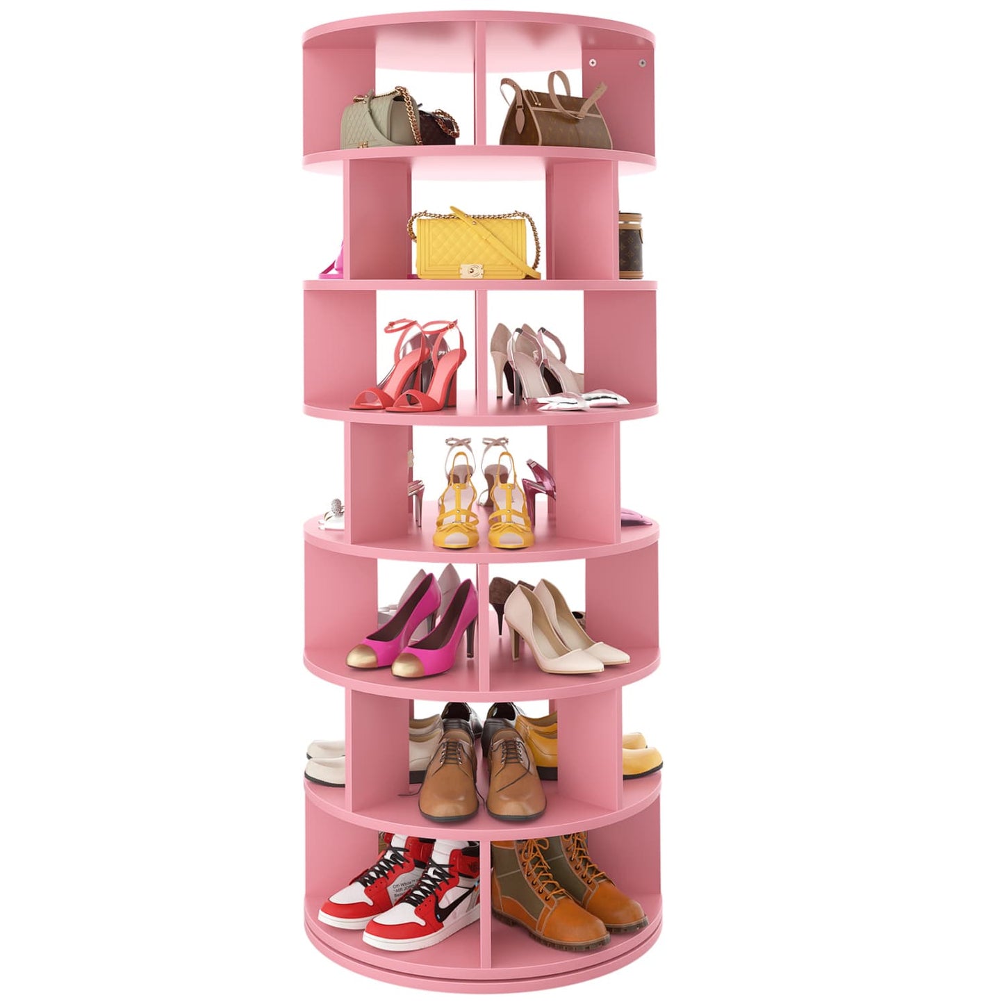 7-Tier Shoe Rack, 28-32 Pair Rotating Shoe Rack Tower