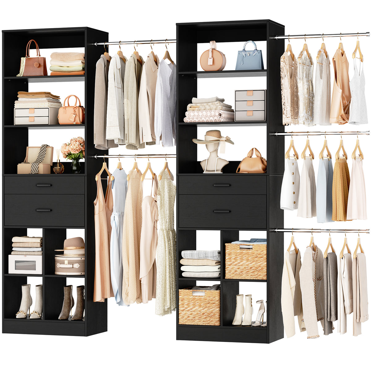 Besiost Closet System, 6ft-8.3ft