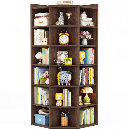 6-tier Modern Bookshelf, Storage Bookcase