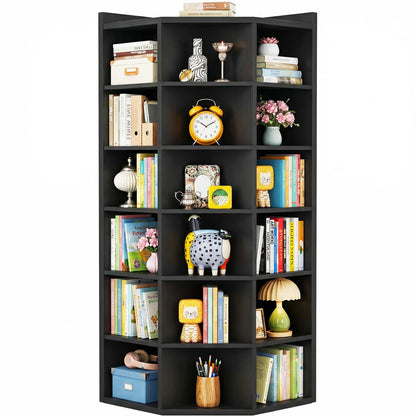 6-tier Modern Bookshelf, Storage Bookcase
