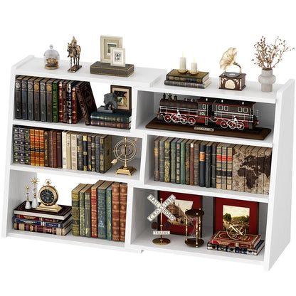 3Tier Expandable Ladder Shelf, Corner Bookshelf for Small Spaces