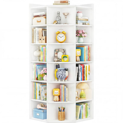 6-tier Modern Bookshelf, Storage Bookcase