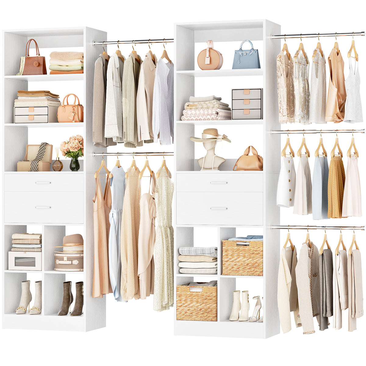 Besiost Closet System, 6ft-8.3ft
