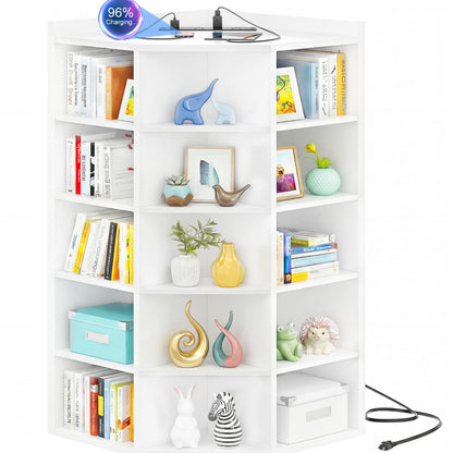 5-tier Modern Bookshelf, Storage Bookcase