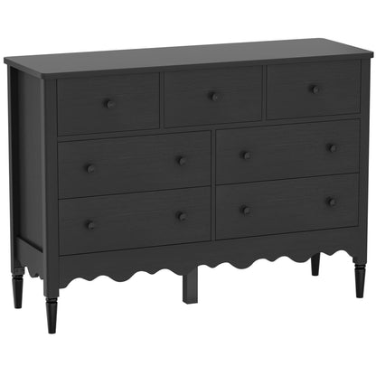 47" Closet Storage Cabinet with 7 Drawers, Wooden Dresser with Support Leg