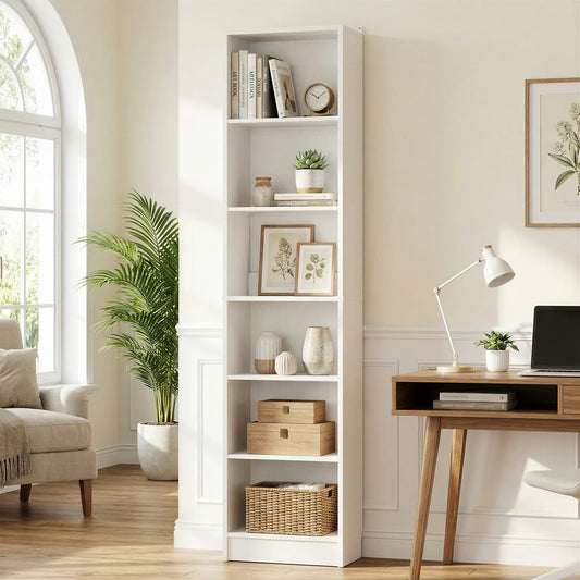 Besiost Bookcase with 2 Adjustable Shelves