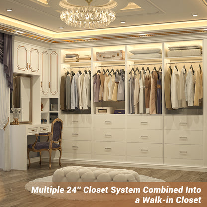 8FT Closet System with 12 Drawers