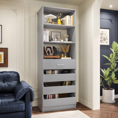 Besiost 80"H Pantry Cabinet with Drawers