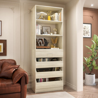 Besiost 80"H Pantry Cabinet with Drawers