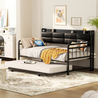 Daybed with Trundle and Charging Station