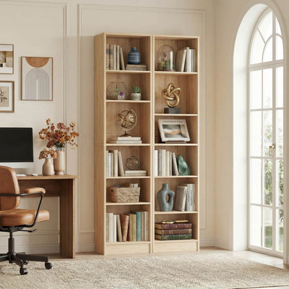 Besiost Bookcase with 2 Adjustable Shelves