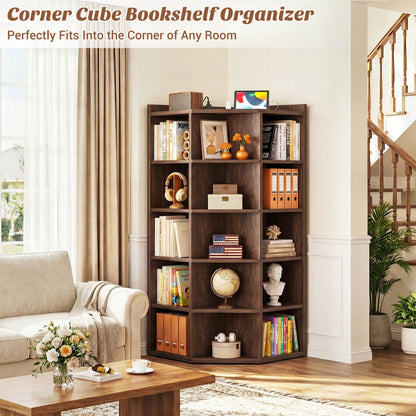 5-tier Modern Bookshelf, Storage Bookcase