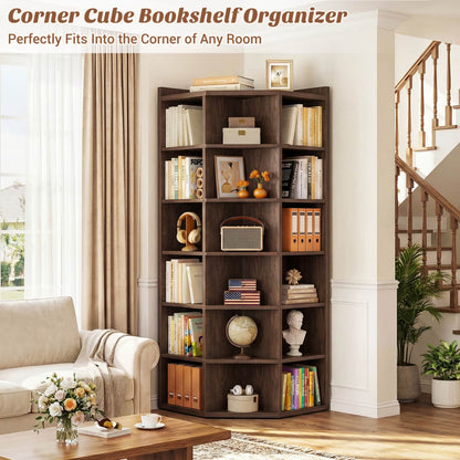 6-tier Modern Bookshelf, Storage Bookcase