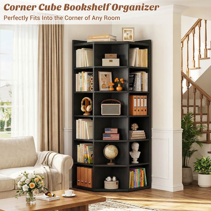 6-tier Modern Bookshelf, Storage Bookcase