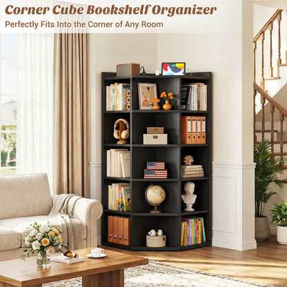 5-tier Modern Bookshelf, Storage Bookcase