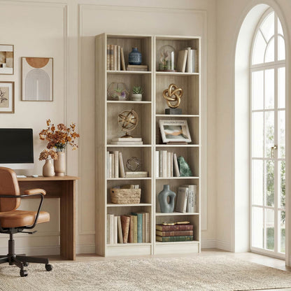 Besiost Bookcase with 2 Adjustable Shelves