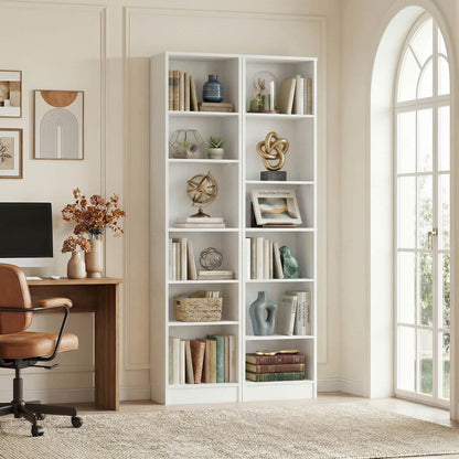 Besiost Bookcase with 2 Adjustable Shelves