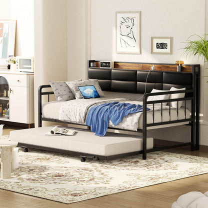 Daybed with Trundle and Charging Station