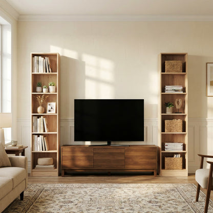 Besiost Bookcase with 2 Adjustable Shelves