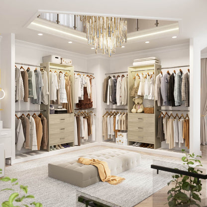 Closet System with 4 Hanging Rods