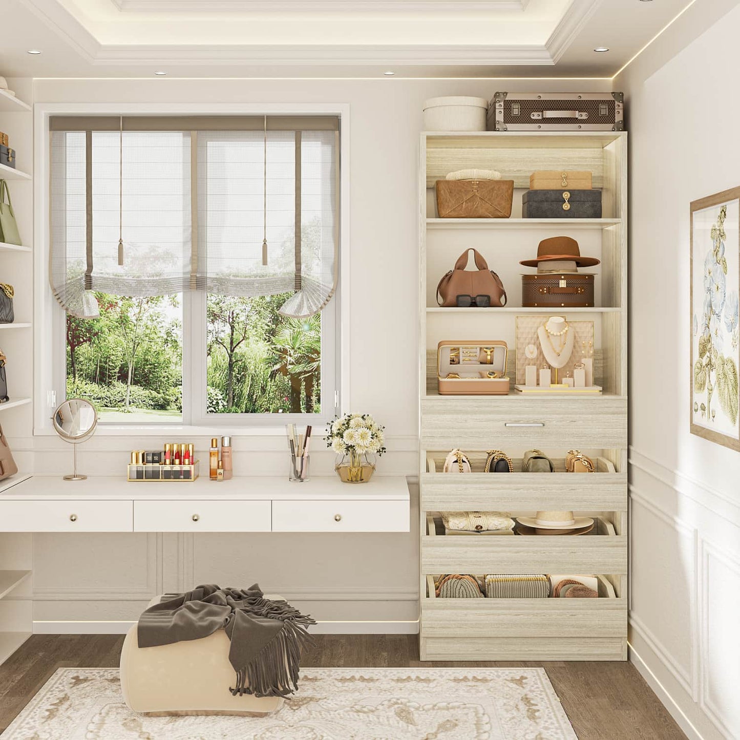 Besiost 80"H Pantry Cabinet with Drawers