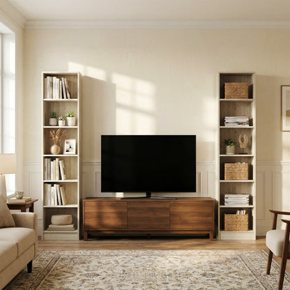 Besiost Bookcase with 2 Adjustable Shelves