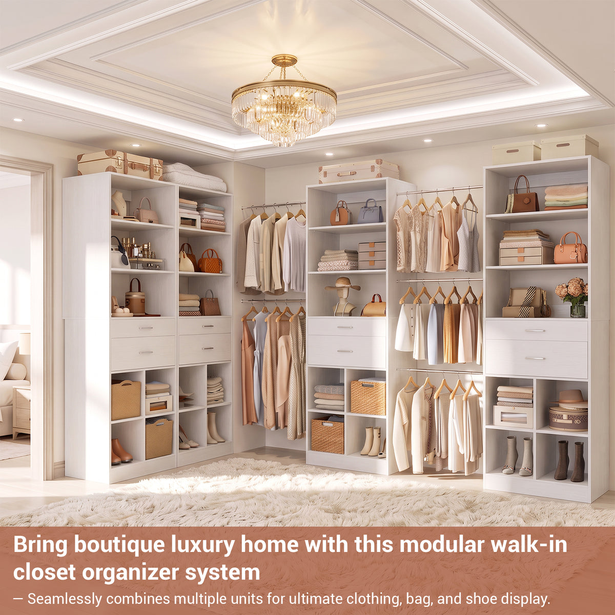Besiost Closet System, 6ft-8.3ft