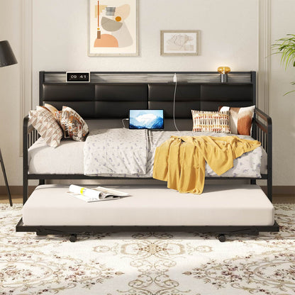 Daybed with Trundle and Charging Station