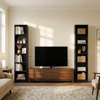 Besiost Bookcase with 2 Adjustable Shelves