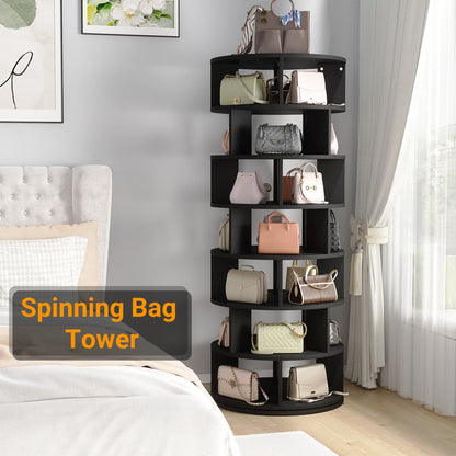 7-Tier Shoe Rack, 28-32 Pair Rotating Shoe Rack Tower