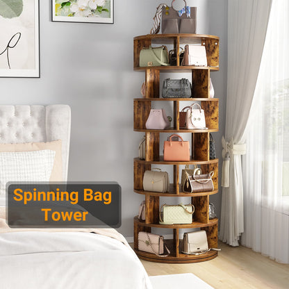 7-Tier Shoe Rack, 28-32 Pair Rotating Shoe Rack Tower