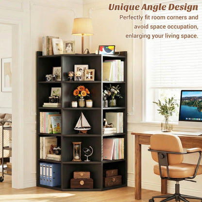 5-tier Modern Bookshelf, Storage Bookcase
