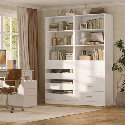 Closet Organizer System with Wood Drawers and Shelves
