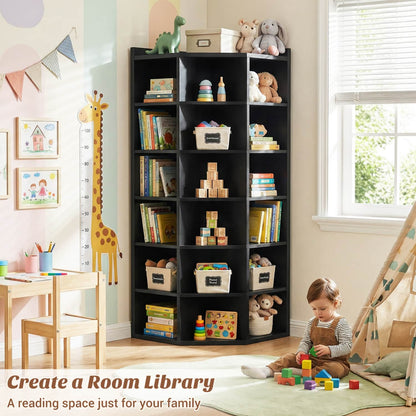 6-tier Modern Bookshelf, Storage Bookcase