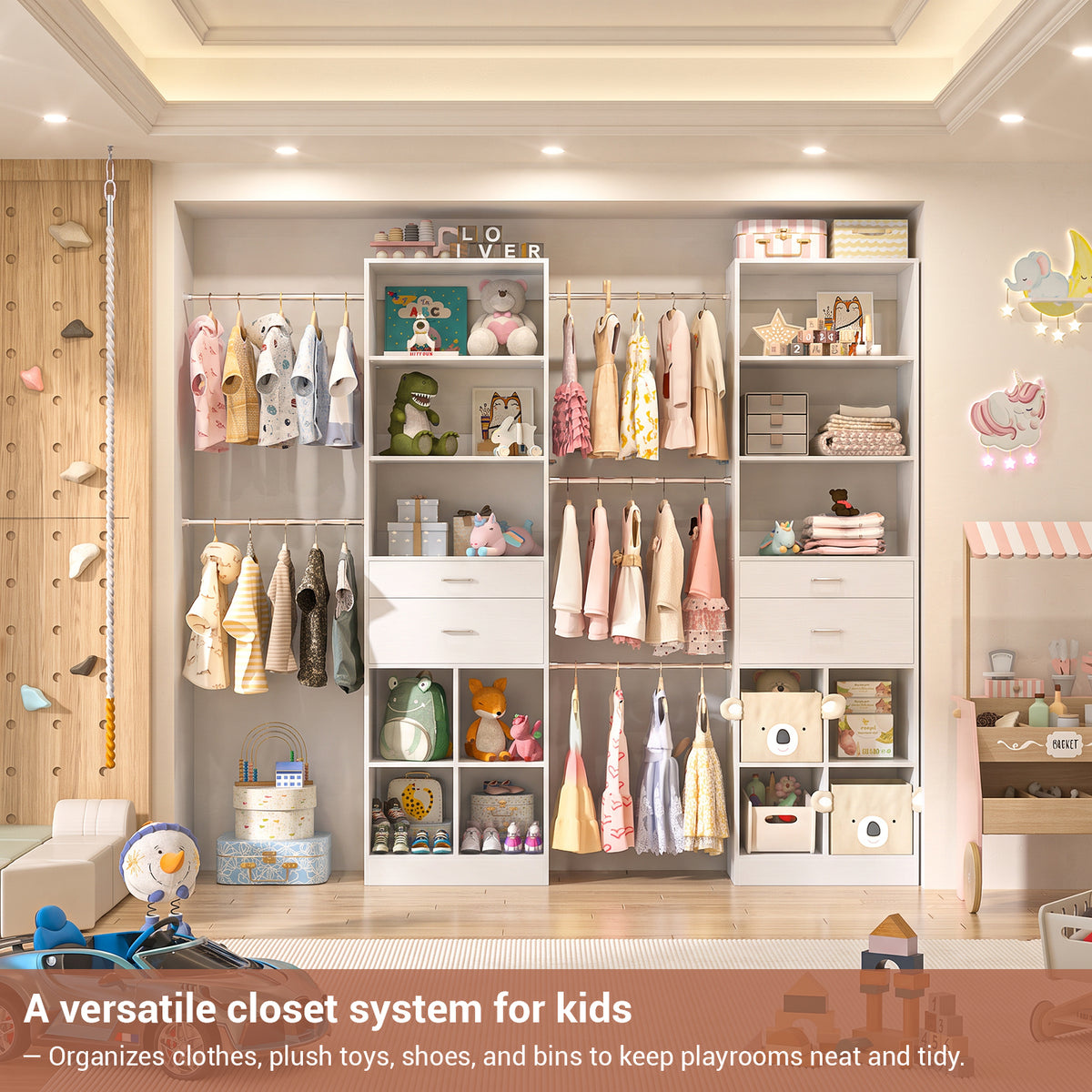 Besiost Closet System, 6ft-8.3ft