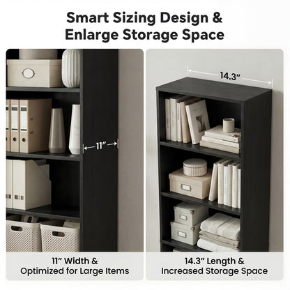 Besiost Bookcase with 2 Adjustable Shelves