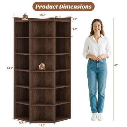 6-tier Modern Bookshelf, Storage Bookcase